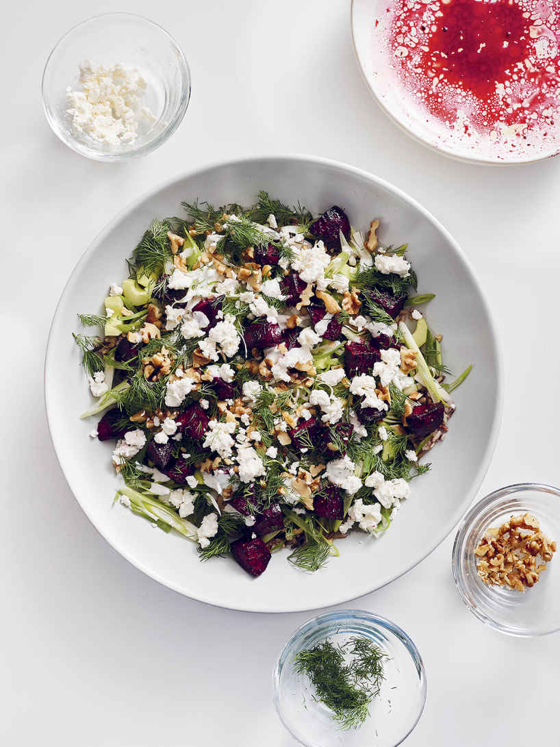Wild Rice Salad with Roasted Beets, Cucumbers, and Dill