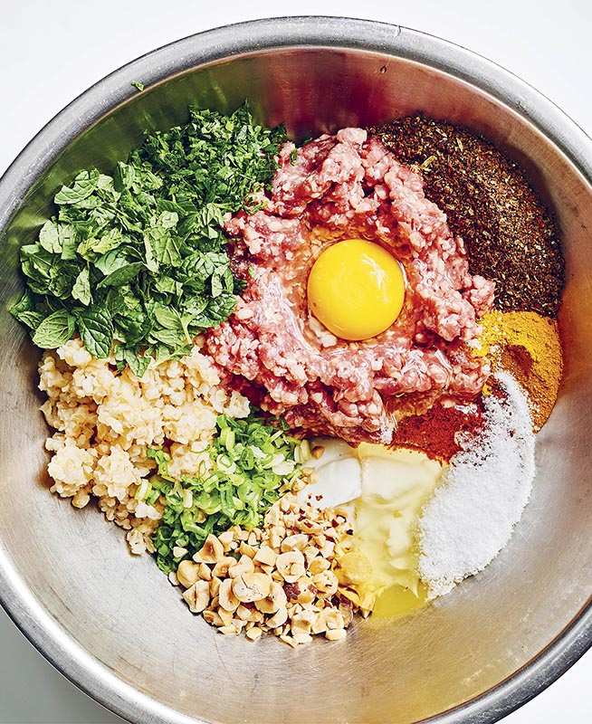 Lamb and Bulgur Meatballs in Lemony Yogurt Sauce