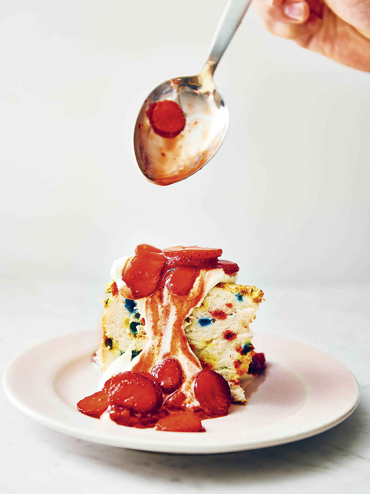 Whole Wheat Angel Food Cake, with Sprinkles