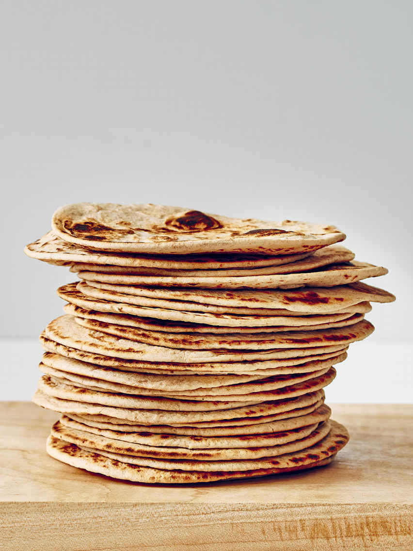 Tender, Flaky Whole Wheat Flour Tortillas