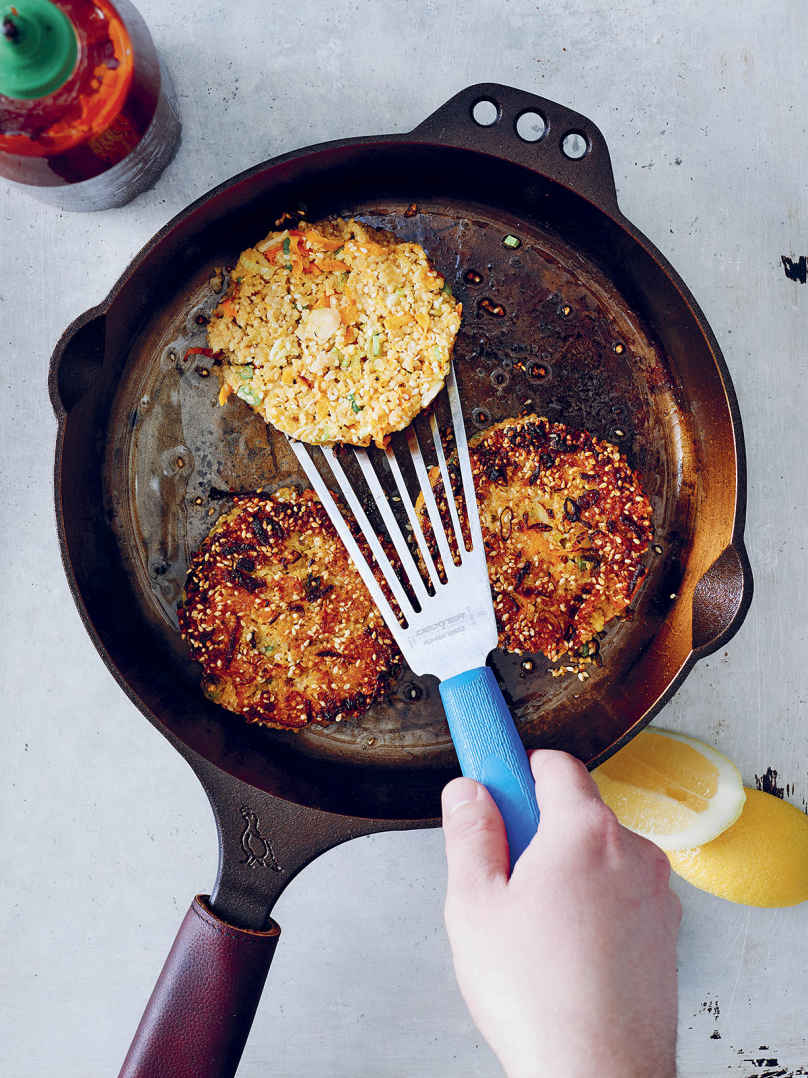 Scallion-Sesame Millet Cakes