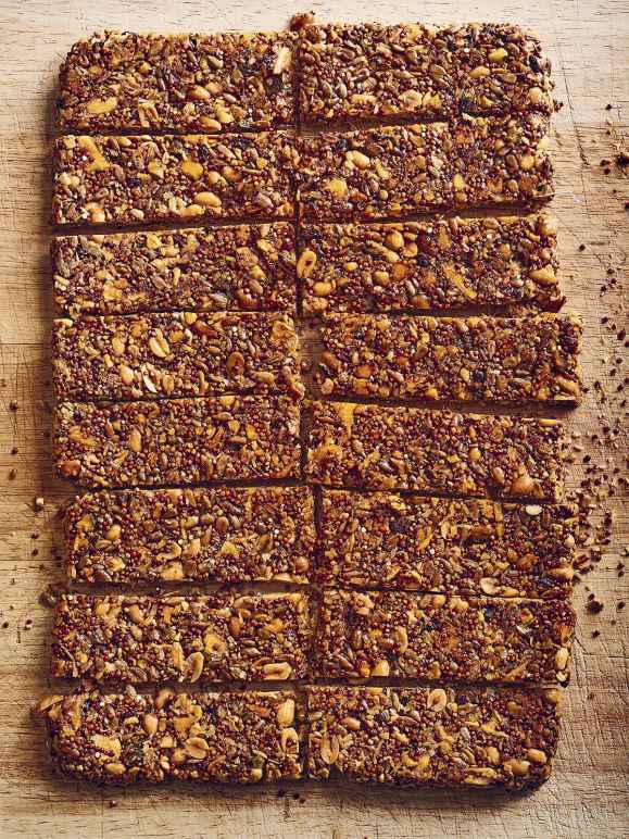 Snack Bars with Quinoa, Mango, Nuts, and Coconut