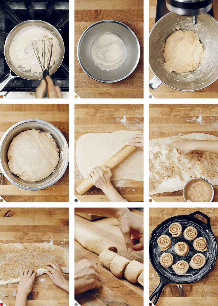 Cast-Iron Skillet Spelt Cinnamon Rolls