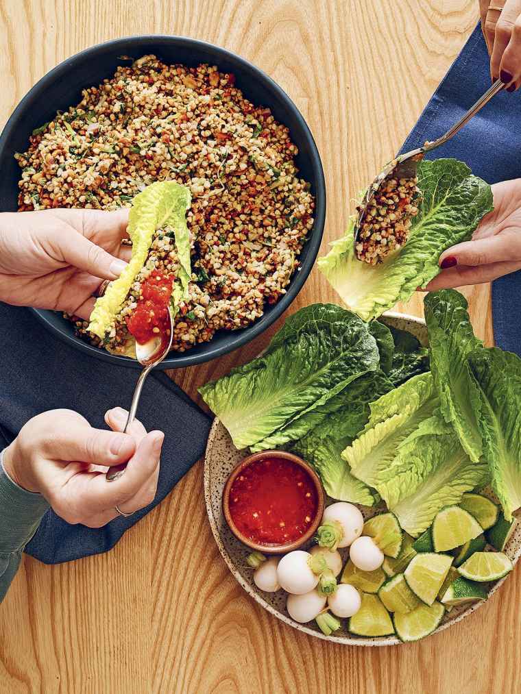 Buckwheat, Lime, and Herb Salad, Larb Style