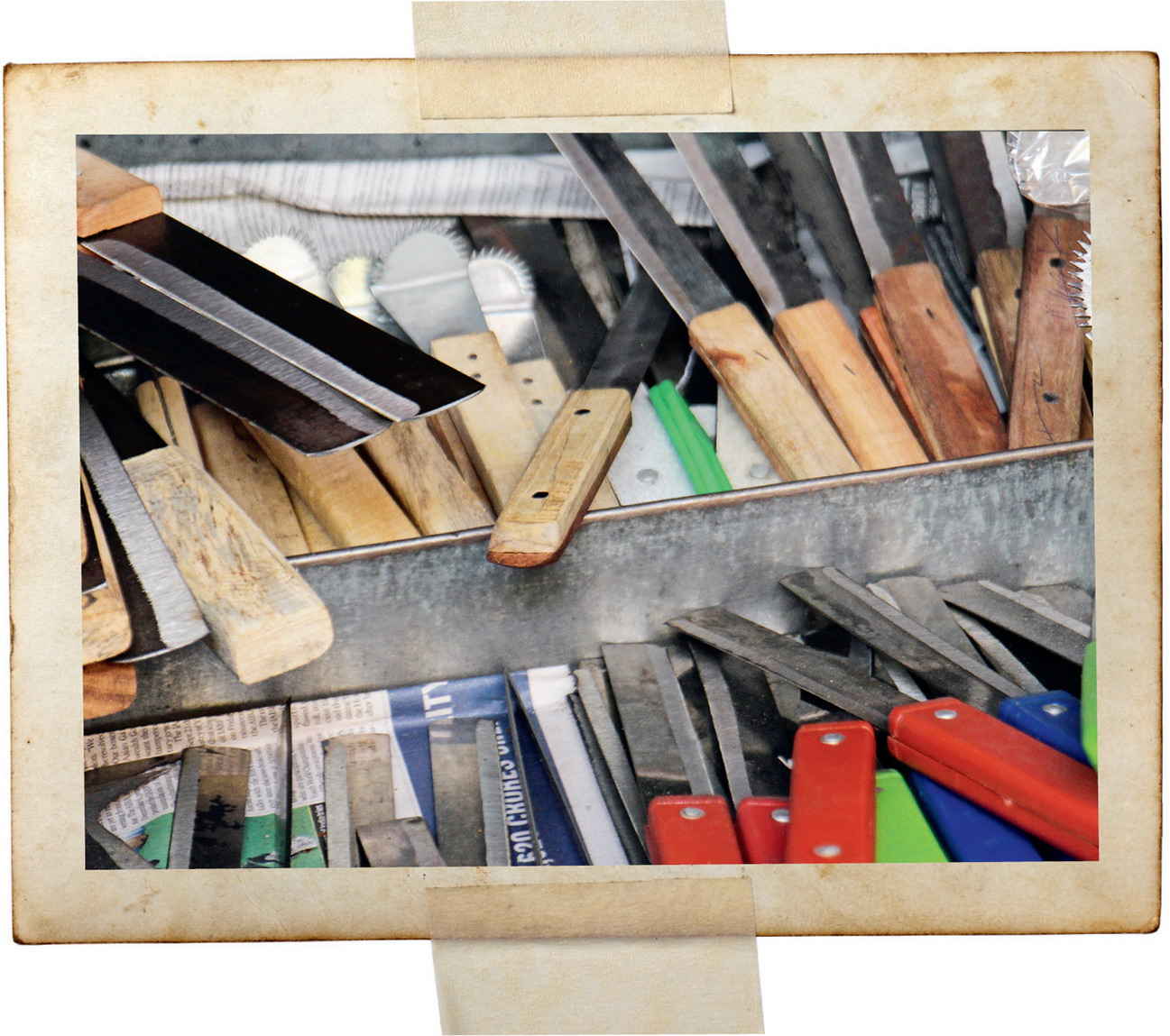 Knives being sold in a Mysore Market, South Karnataka